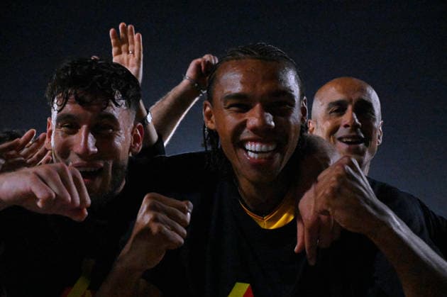 IPA85050238 - US Lecce celebrates after the victory during US Lecce vs Genoa CFC, Italian soccer Serie A match in Lecce, Italy, May 24 2026  Copyright: xPasqualexGolia IPAxSportx xx 85050238