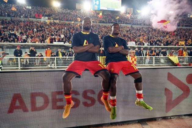 IPA85050179 - Konan N Dri of US Lecce and Lameck Banda of US Lecce celebrate the victory during US Lecce vs Genoa CFC, Italian soccer Serie A match in Lecce, Italy, May 24 2026  Copyright: xEmmanuelexMastrodonato IPAxSportx xx 85050179