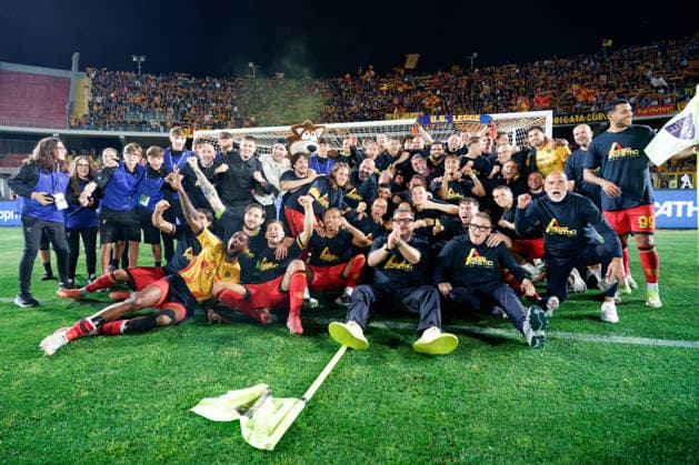 IPA85050188 - players of US Lecce celebrates the victory during US Lecce vs Genoa CFC, Italian soccer Serie A match in Lecce, Italy, May 24 2026  Copyright: xEmmanuelexMastrodonato IPAxSportx xx 85050188