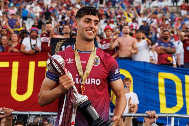 Alejandro Alfaro seen during Taca de Portugal 2026 final game between teams of Sporting CP and SCU Torreense (Luis Loureiro Ball Raw Images PT) Lisboa Estadio Nacional Jamor Portugal Copyright: xLuisxLoureirox luisloureiro_finaltacadeportugal2526_2-94