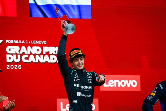 F1 - CANADIAN GRAND PRIX 2026 Podium KIMI ANTONELLI Andrea (ita), Mercedes AMG F1 Team W16, portrait during the Formula 1 Grand Prix du Canada 2026, 5th round of the 2026 Formula One World Championship, WM, Weltmeisterschaft from May 22 to 24, 2026 on the Circuit Gilles Villeneuve, in MontrÃ al, Canada - MontrÃ alCanada  Copyright: xFLORENTxGOODENx