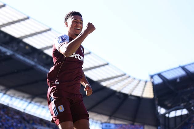 Football - Premier League - Manchester City v Aston Villa 24th May 2026 - Premier League - Manchester City v Aston Villa - Ollie Watkins of Aston Villa celebrates after scoring their 2nd goal - Photo: Simon Stacpoole Offside. Manchester UK Copyright: xSimonxStacpoolexOffside