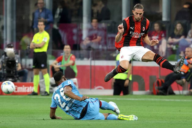 ADRIEN RABIOT, Milan, Serie A, 2025-26, Milan vs Cagliari 1-2, 24-05-2026, Contrasto, Action, Maglia. Shirt, 2026-27 SERIE A 2025-26 MILAN-CAGLIARI 1-2 Maglia 2026-27