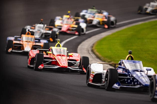 May 24, 2026, Indianapolis, Indiana, USA: DAVID MALUKAS (12) Team Penske makes his way through turn four after a caution flag, during the 110th running of the Indianapolis 500 on May 24th, 2026 at the Indianapolis Motor Speedway in Indianapolis, Indiana. IndyCar, Indy Car, IRL, USA 2026: Indianapolis 500  - ZUMAs355 20260524_zsp_s355_010 Copyright: xJustinxSickingx