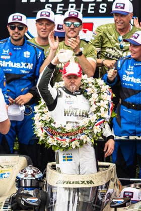 May 24, 2026, Indianapolis, Indiana, USA: FELIX ROSENQVIST (60) Meyer Shank Racing takes a milk bath after winning the 110th running of the Indianapolis 500 on May 24th, 2026 at the Indianapolis Motor Speedway in Indianapolis, Indiana. Indianapolis USA - ZUMAs355 20260524_zsp_s355_029 Copyright: xJustinxSickingx