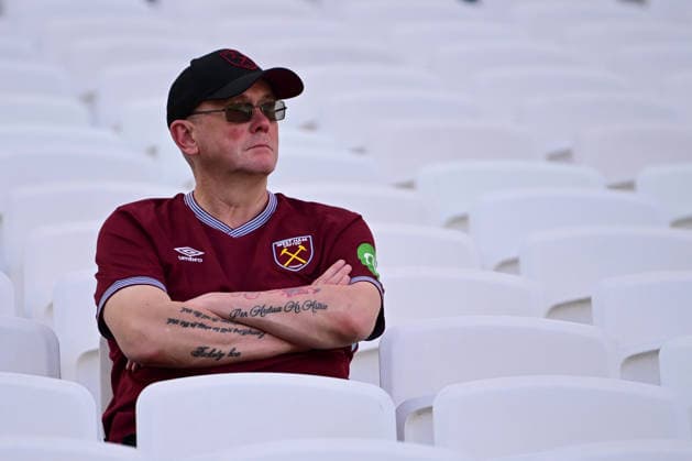 West Ham United v Leeds United, Premier League West Ham United fans during the Premier League match between West Ham United and Leeds United at the London Stadium, London, UK, on 24 May 2026. London London Stadium UK Editorial use only DataCo restrictions apply See www.football-dataco.com , Copyright: xPaulxBockingx PSI-24301-0146