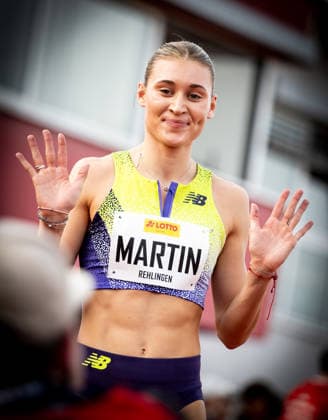 61. Internationales Pfingstsportfest; Rehlingen-Siersburg, 24.05.2026 Freut sich über einen gelungenen Saisonauftakt über 400m bei den Frauen: Johanna Martin (GER 1. LAV Rostock); 61. Internationales Pfingstsportfest am 24.05.2026 im Bungertstadion in Rehlingen-Siersburg (Saarland). Copyright: xBEAUTIFULxSPORTS R.xSchmittx