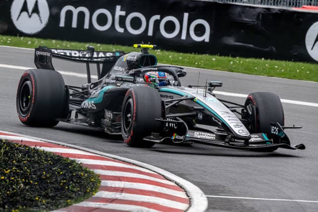 MONTREAL, CANADA: Andrea Kimi Antonelli, racing for the Mercedes team during the 2026 Formula 1 Canadian Grand Prix at the Circuit Gilles Villeneuve in Montreal, Canada