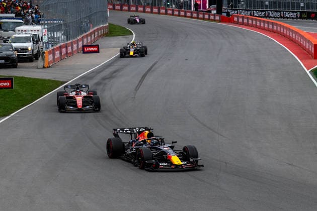 F1 - CANADIAN GRAND PRIX 2026 03 VERSTAPPEN Max (nld), Red Bull Racing Ford RB22, action 16 LECLERC Charles (mco), Scuderia Ferrari SF-26, action during the Formula 1 Grand Prix du Canada 2026, 5th round of the 2026 Formula One World Championship, WM, Weltmeisterschaft from May 22 to 24, 2026 on the Circuit Gilles Villeneuve, in MontrÃ al, Canada - MontrÃ alCanada  Copyright: xALBERTOxVIMERCATIx