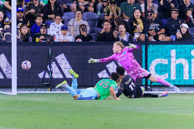 May 24, 2026, Los Angeles, California, USA: Timothy Tillman 11 of the Los Angeles Football Club scores a goal during their regular season MLS, Fussball Herren, USA game against the Seattle Sounders FC on Sunday May 24, 2026 at the BMO Stadium in Los Angeles, California. LAFC defeat Sounders, 1-0. ARIANA RUIZ PI Los Angeles USA - ZUMAp124 20260524_zaa_p124_003 Copyright: xArianaxRuizx