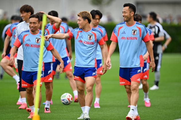(L-R) Yuto Nagatomo (JPN), Ritsu Doan (JPN), Maya Yoshida (JPN), MAY 25, 2026 - Football Soccer : Japan training camp in Japan. Noxthirdxpartyxsales  aflo_331917427