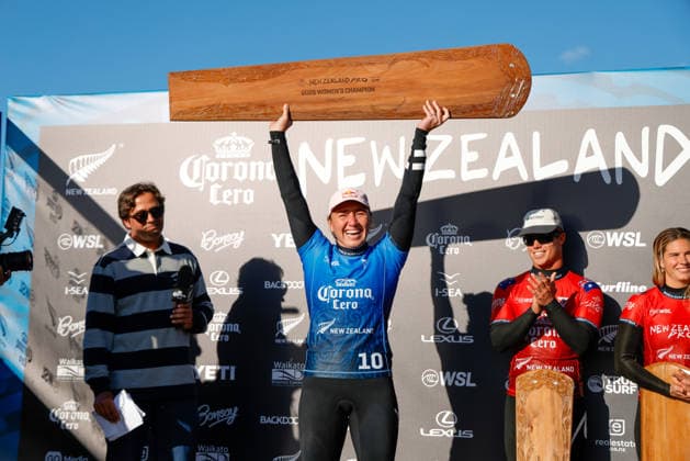 USA s Clarrisa Moore. Corona Cero New Zealand Pro Manu Bay, Raglan, New Zealand on 25 May 2026. Photo: Craig Levers Raglan New Zealand Copyright: xx