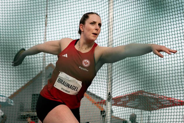 Leia Braunagel (Eintracht Frankfurt e.V., 23, Diskuswurf Frauen), GER, Leichtathletik, Athletics, Pfingstsportfest, Rehlingen, 24.05.2026, GER, Leichtathletik, Athletics, Pfingstsportfest, Rehlingen, 24.05.2026 Rehlingen Copyright: xStefanxMayerx EP_SMR