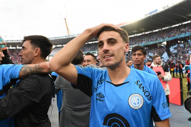 River Plate v Belgrano - Final: Torneo Apertura 2026 Belgrano players react after becoming the new Argentine soccer champions, following their 3-2 victory over River at the Mario Alberto Kempes Stadium in Cordoba, Argentina, on May 24, 2026, in the 2026 League Cup. Cordoba Argentina  Copyright: xPabloxEliasx originalFilename:elias-river260524_npWKS.jpg