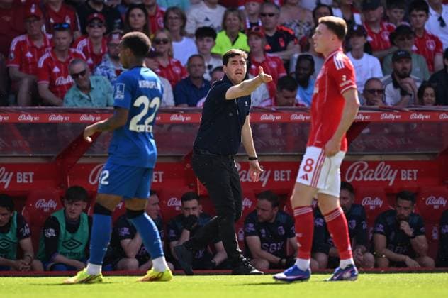 Andoni Iraola manager of Bournemouth on the touchline Nottingham Forest v AFC Bournemouth, Premier League, Football, City Ground, Nottingham, UK - 24 May 2026Nottingham City Ground United Kingdom EDITORIAL USE ONLY No use with unauthorised audio, video, data, fixture lists, club league logos or live services. Online in-match use limited to 120 images, no video emulation. No use in betting, games or single club league player publications.  Copyright: xAnnaxGowthorpe Shutterstockx 16889857bq