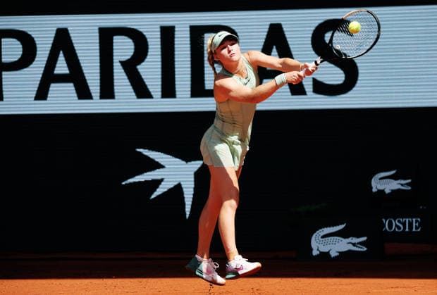 TENNIS - French Open 2026 PARIS,FRANCE,25.MAY.26 - TENNIS - WTA, Tennis Damen Tour, French Open, Roland Garros, Grand Slam. Image shows Emerson Jones (AUS).  GEPAxpictures xMatthiasxHauer