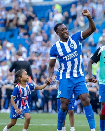 BRIGHTON, ENGLAND - MAY 24: Danny Welbeck of Brighton & Hove Albion after the Premier League match between Brighton & Hove Albion and Manchester United, ManU at Amex Stadium on May 24, 2026 in Brighton, England.  Copyright: xPedroxPorru MBxMediax