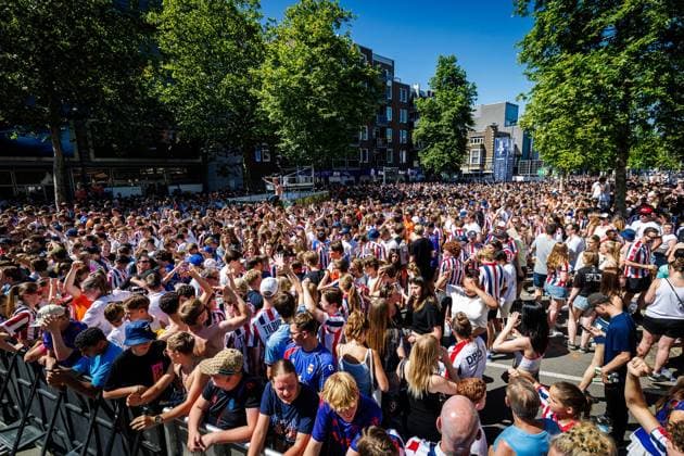 TILBURG, 25-05-2026, De Heuvel, Season 2025 2026, Dutch Keuken Kampioen Divisie eredivisie football, match between Tribute for Willem II Promotion to Eredivisie , picture shows celebration Tribute for Willem II Promotion to Eredivisie  x203962051x Copyright:
