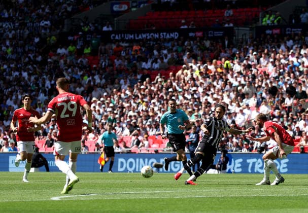 Jodi Jones of Notts County Notts County v Salford City, EFL Sky Bet League Two, Play-Off Final, Football, Wembley Stadium, London, UK - 25 May 2026London Wembley Stadium United Kingdom EDITORIAL USE ONLY No use with unauthorised audio, video, data, fixture lists, club league logos or live services. Online in-match use limited to 120 images, no video emulation. No use in betting, games or single club league player publications. Copyright: xAndrewxFosker Shutterstockx 16889937ak