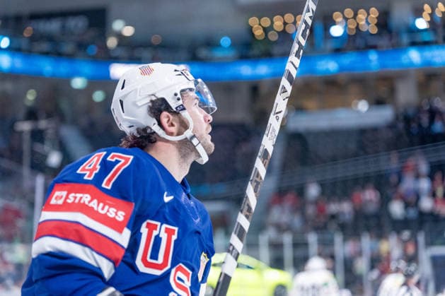 25 05 2026, Zurich, Swiss Life Arena, Ice hockey, Eishockey World Championships: USA - Hungary, 47 Paul Cotter (United States) Zurich Swiss Life Arena Zurich Switzerland Copyright: xJustPictures.ch StefanxEmchx jp-de-StEm-DSC0274920260525