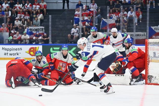 Petter Vesterheim of Norway in action during the IIHF World Championship, WM, Weltmeisterschaft Group B match Czech Republic vs Norway on May 25, 2026, Fribourg, Switzerland. (CTKxPhoto RadekxPetrasek) CTKPhotoP2026052505753  CTKPhotoP2026052505753