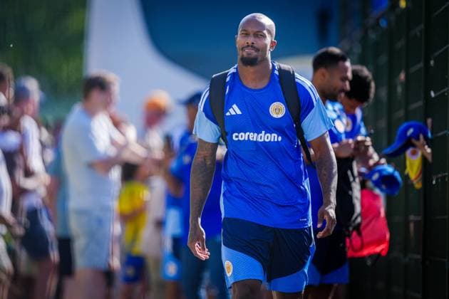 NOORDWIJK , 25-05-2026 , Sportpark S.J.C. , season 2025 2026 , Curacao Dutch International football , Training session Curacao in preparation for FIFA World Cup, WM, Weltmeisterschaft, Fussball 2026 , picture shows Curacao player Gervane Kastaneer Training Curacao 25-05-2026  x203963469x Copyright: