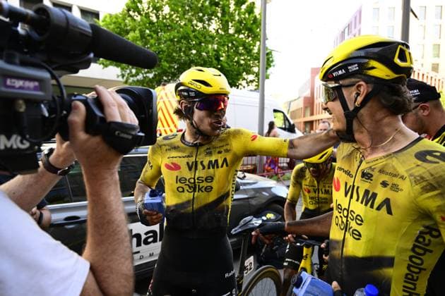Norwegian Per Strand Hagenes of Team Visma-Lease a Bike and pictured after winning the Antwerp Port Epic men s elite one day cycling race, 196,4 km in and around Antwerp, Monday 25 May 2026. TOM GOYVAERTS TomxGoyvaerts  x175025050x