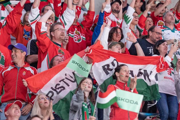 25 05 2026, Zurich, Swiss Life Arena, Ice hockey, Eishockey World Championships: USA - Hungary, Ungarn Fans in der Swiss Life Arena Zurich Swiss Life Arena Zurich Switzerland Copyright: xJustPictures.ch StefanxEmchx jp-de-StEm-DSC0168420260525
