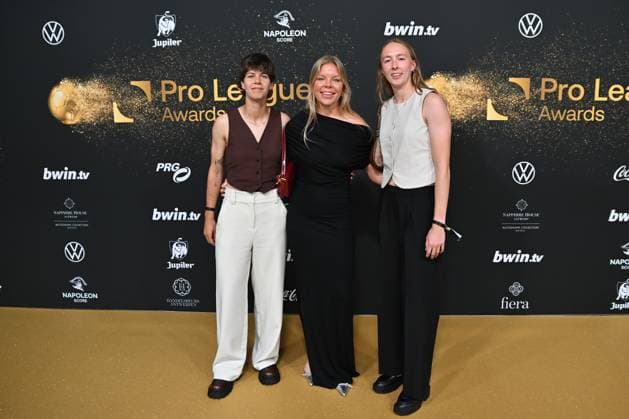 Guests pictured on the Golden Carpet at the arrival for the Pro League Awards 2026, for the best players in the 1st and 2nd divisions of the 2025-2026 Belgian soccer championships, on Monday 25 May 2026, in Antwerp. EMILExWINDAL  x175031666x