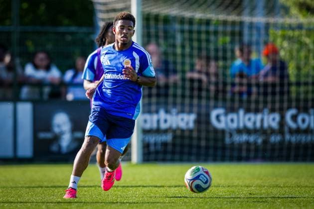 NOORDWIJK , 25-05-2026 , Sportpark S.J.C. , season 2025 2026 , Curacao Dutch International football , Training session Curacao in preparation for FIFA World Cup, WM, Weltmeisterschaft, Fussball 2026 , picture shows Curacao player Shurandy Sambo Training Curacao 25-05-2026  x203964905x Copyright: