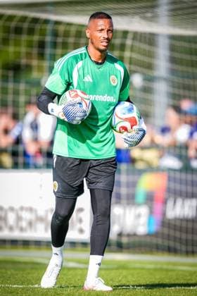 NOORDWIJK , 25-05-2026 , Sportpark S.J.C. , season 2025 2026 , Curacao Dutch International football , Training session Curacao in preparation for FIFA World Cup, WM, Weltmeisterschaft, Fussball 2026 , picture shows Curacao goalkeeper Eloy Room Training Curacao 25-05-2026  x203964907x Copyright: