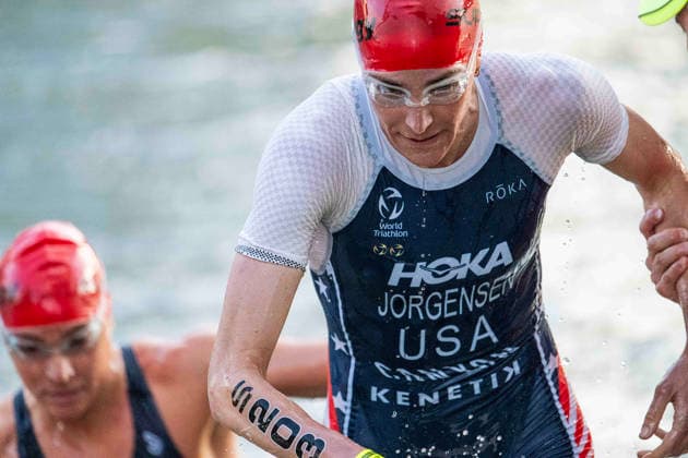 Triathlon 2026: SuperTri Austin MAY 25 May 25, 2026: Gwen Jorgensen (203) exits the swim of the womens Pro Sprint at the SuperTri. Austin, Texas. Mario Cantu CSM.(Credit Image: Mario Cantu Cal Media) Austin Texas United States of America EDITORIAL USE ONLY Copyright: xx ZUMA-20260525_faf_c04_016.jpg MarioxCantux csmphotothree491827