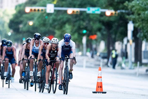 May 25, 2026: Gwen Jorgensen (203) leads the bike section of the womens Pro Sprint at the SuperTri. Austin, Texas. CSM. Austin United States of America - ZUMAc04_ 20260525_faf_c04_018 Copyright: xMarioxCantux