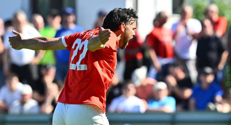 25.05.2026 - Fussball - Saison 2025 2026 - Relegation Oberliga Bayern Bayernliga Landesliga : FSV Stadeln - FC Eintracht Münchberg - - xwoxzix - Marco Weber (22, FSV Stadeln ) Jubel Freude