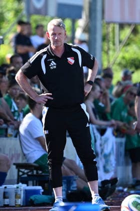 25.05.2025 - Fussball - Saison 2024 2025 - Relegation Oberliga Bayern Bayernliga Landesliga : ATSV Erlangen - TSV Großbardorf - LuPf - xluxpfx - Normann Wagner ( Co-Trainer ATSV Erlangen )
