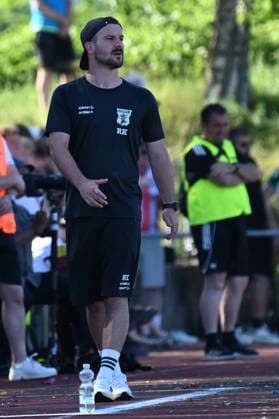 25.05.2025 - Fussball - Saison 2024 2025 - Relegation Oberliga Bayern Bayernliga Landesliga : ATSV Erlangen - TSV Großbardorf - LuPf - xluxpfx - Robin Keiner (Trainer TSV Großbardorf )