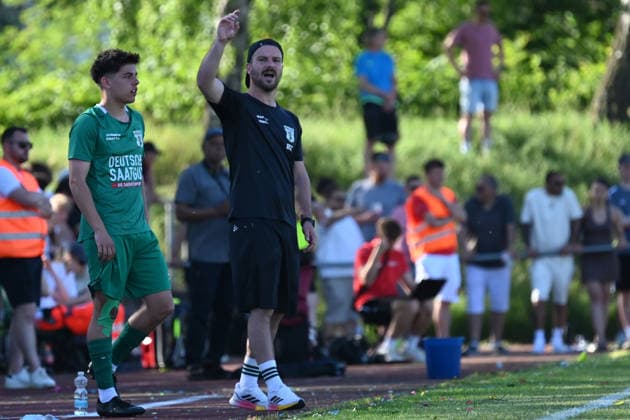25.05.2025 - Fussball - Saison 2024 2025 - Relegation Oberliga Bayern Bayernliga Landesliga : ATSV Erlangen - TSV Großbardorf - LuPf - xluxpfx - Robin Keiner (Trainer TSV Großbardorf )