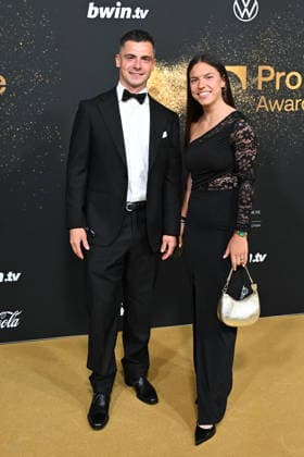260525 Pro League Awards 2026 Dante Vanzeir and Luna Vanzeir pictured during the Pro League Awards for season 2025-2026. On Monday 25 May 2026 in Antwerpen , BELGIUM . PHOTO SPORTPIX David Catry Antwerpen Handelsbeurs Antwerpen BELGIUM  Copyright: xSportpix.bex xDavidxCatryxDavidxCatryx