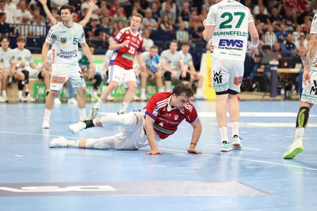 Handball Daikin Handball Bundesliga 2025 2026 - Handball Verein Hamburg vs. FA Göppingen Andreas Magaard (Hamburg), Barclays Arena Hamburg