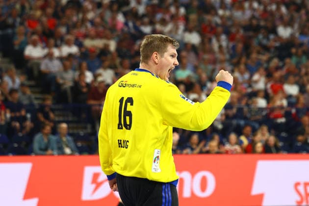 Handball I Herren I Saison 2025 2026 I Bundesliga I 32. Spieltag I HSV Hamburg - FRISCH AUF! Göppingen I 25.05.2026 Robin Haug (16, HSV Hamburg) jubelt Hamburg Barclaycard Arena Hamburg Deutschland Copyright: xLobeca RalfxHomburgx