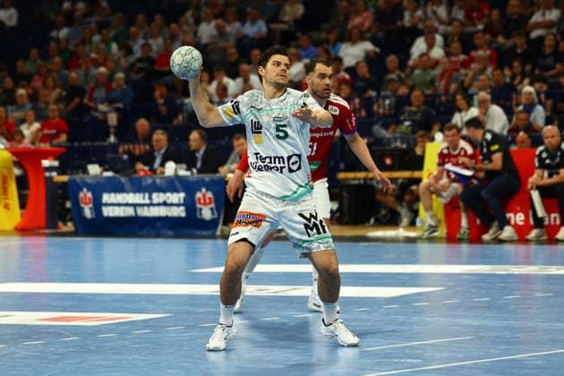 Handball I Herren I Saison 2025 2026 I Bundesliga I 32. Spieltag I HSV Hamburg - FRISCH AUF! Göppingen I 25.05.2026 Rutger ten Velde (5, Frisch Auf Göppingen) Hamburg Barclaycard Arena Hamburg Deutschland Copyright: xLobeca RalfxHomburgx