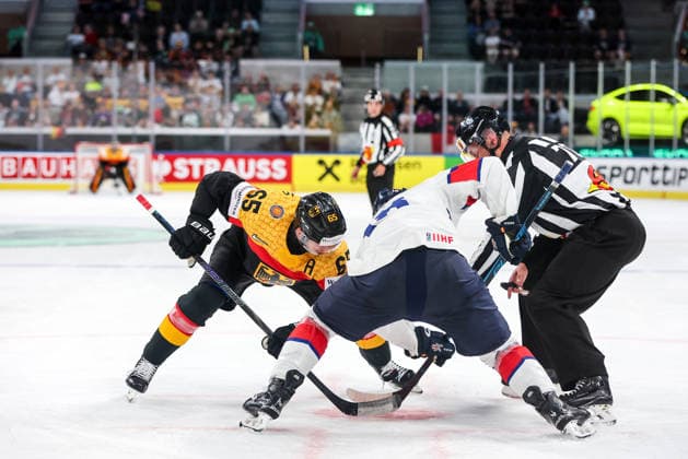 Ice hockey, Eishockey - IIHF WC 2026 ZURICH,SWITZERLAND,25.MAY.26 - ICE HOCKEY - IIHF Ice Hockey World Championship, WM, Weltmeisterschaft 2026, group stage, USA vs Hungary. Image shows Marc Michaelis (GER).  GEPAxpictures xMaticxKlansek