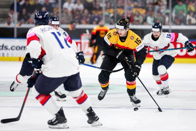 Ice hockey, Eishockey - IIHF WC 2026 ZURICH,SWITZERLAND,25.MAY.26 - ICE HOCKEY - IIHF Ice Hockey World Championship, WM, Weltmeisterschaft 2026, group stage, USA vs Hungary. Image shows Stefan Loibl (GER).  GEPAxpictures xMaticxKlansek