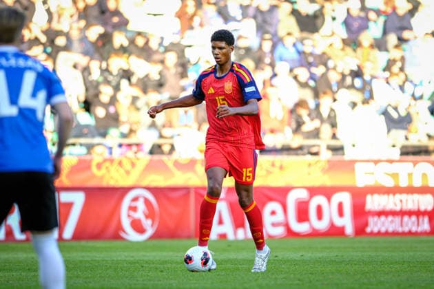 UEFA Under-17 European Championship, EM, Europameisterschaft Estonia 2026 Jorge Dominguez in action during the UEFA Under-17 European Championship Group-A match between Estonia U-17 vs Spain U-17 national teams, Tallinn Estonia 25.05.2026 Tallinn A Le Coq Arena Estonia Copyright: xMaurixLevandix
