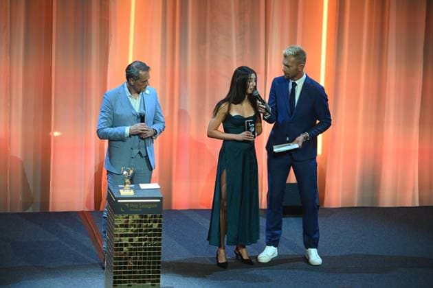 Pro League Awards 2026 ANTWERPEN, BELGIUM - MAY 25 : Aurelie Reynders (OH Leuven) Nieuwsblad Talent of the Season and Player of the Season during the Pro League Award on May 25, 2026 in Antwerpen, Belgium, 25 05 2026 Antwerpen Belgium  Copyright: xVincentxKalutx