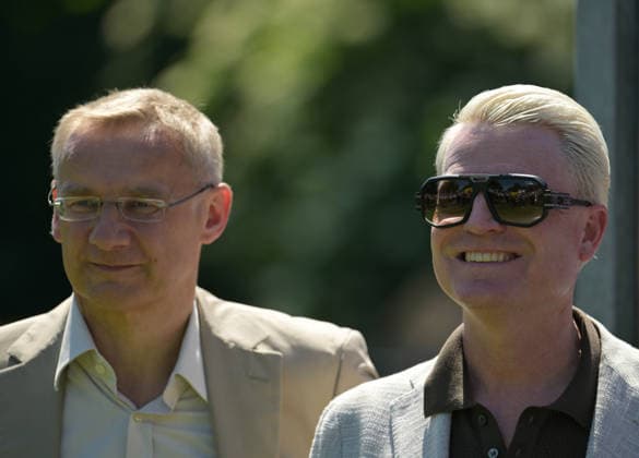 25.05.2026, xophax, kölngalopp , Rennbahn Weidenpesch , Benefiz Renntag , Guido Cantz und Eckhard Sauren , links Koeln