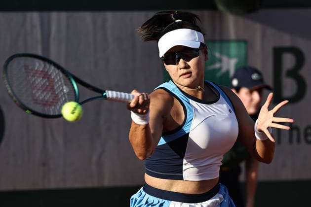 Guo Hanyu, CHN, during first round of 2026 French Open at Roland Garros, Paris, 25 05 2026; -
