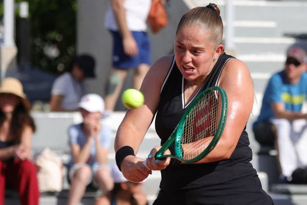 Jelena Ostapenko, LAT, during first round of 2026 French Open at Roland Garros, Paris, 25 05 2026; -