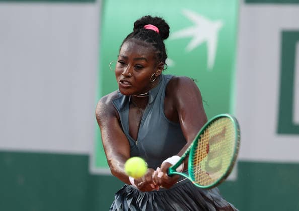 May 25, 2026, Paris, Ile De France, France: ALYCIA PARKS of USA during the match against L. Fernandez of USA in the first round of tennis tournament Roland Garros, Paris. Parks won the match 6-4, 6-4. Paris France - ZUMAc278 20260525_zsp_c278_067 Copyright: xMarcinxCholewinskix