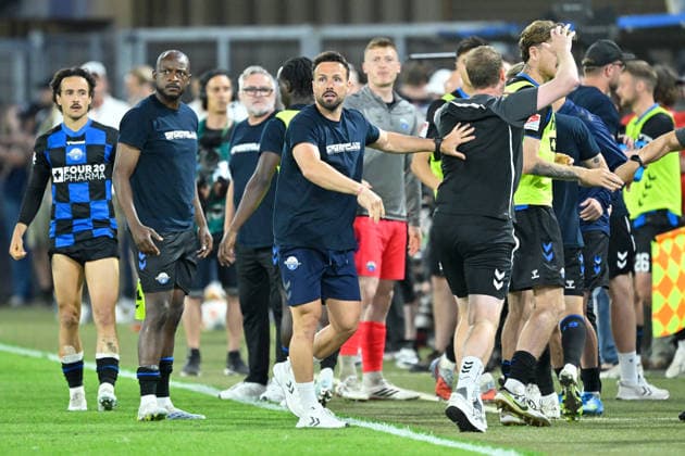 Paderborn, Home Deluxe Arena, 25.05.26, GER, Herren, Relegation, Saison 2025-2026, SC Paderborn 07 - VfL Wolfsburg Bild: Trainer Ralf KETTEMANN (Paderborn) DFL regulations prohibit any use of photographs as image sequences and or quasi-video. NRW Deutschland